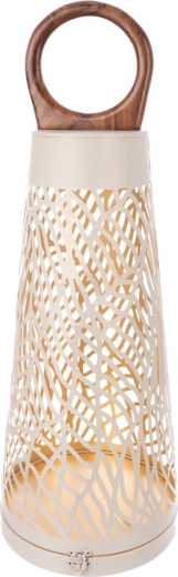 Bougeoir Cone beige-doré 55 cm