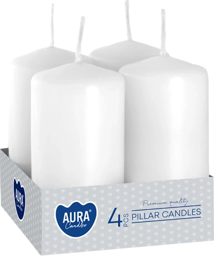 Bougies de l’Avent rouges 80 × 40 mm - 4 pièces