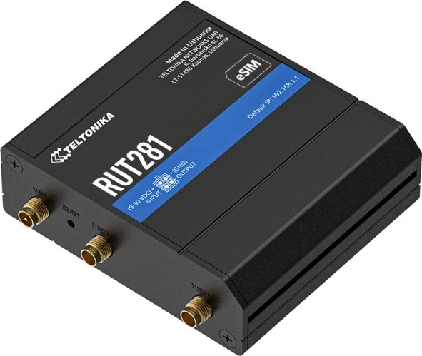 Conception industrielle Teltonika RUT281 avec marquage eSIM