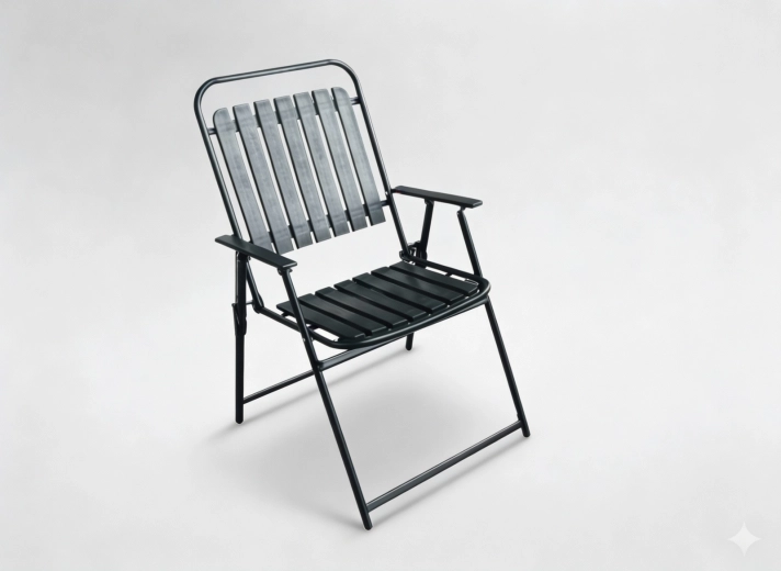 Fauteuil de jardin pliable noir 63 × 55 × 90 cm