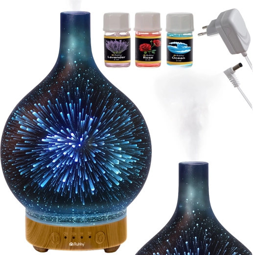 Diffuseur d’arômes ultrasonique et humidificateur d’air Ruhhy 200 ml