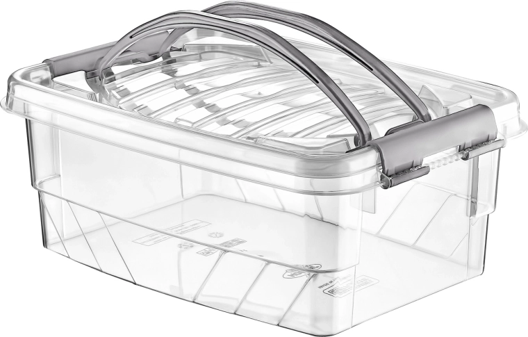 Boîte de rangement Handy Box 5 l avec couvercle et clips