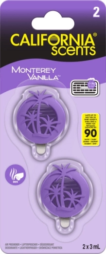 Parfum de voiture pour grille d’aération CALIFORNIA SCENTS Monterey Vanilla