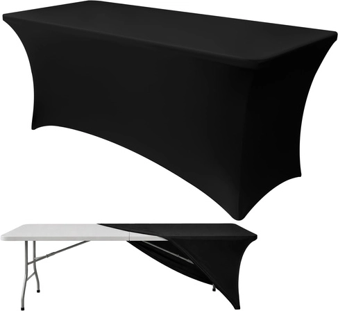 Housse élastique pour table de banquet 183 × 75 × 75 cm RUHHY – noire