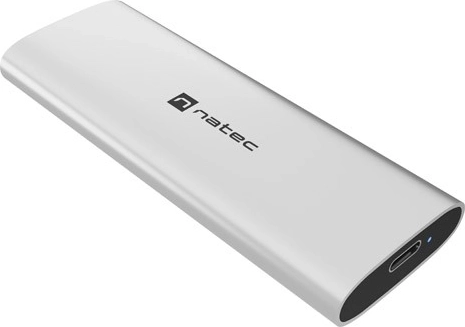 Natec rhino m.2 NVMe lite boîtier externe pour SSD M.2 NVMe/PCIe USB‑C 3.2 arctic silver