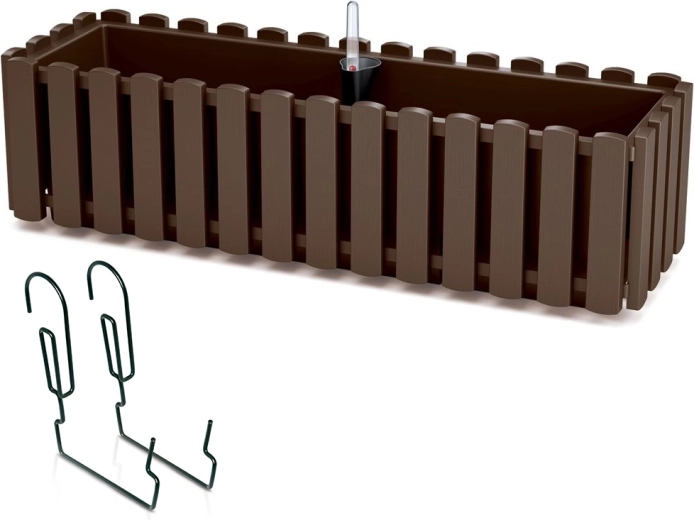 Jardinière suspendue auto-irrigante pour balustrade 58 cm marron BOARDEE FENCYCASE