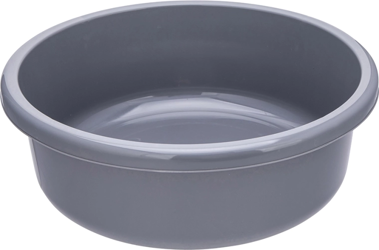 Bassine ronde en plastique 13,5 l grise