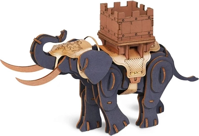RoboTime puzzle 3D en bois éléphant guerrier