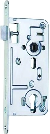 Serrure à mortaiser pour cylindre K221 72/80 gauche, blanche, galvanisée