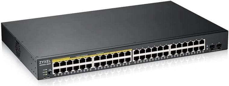 Switch Gigabit PoE+ administrable Zyxel GS1900-48HP v2 pour montage en rack