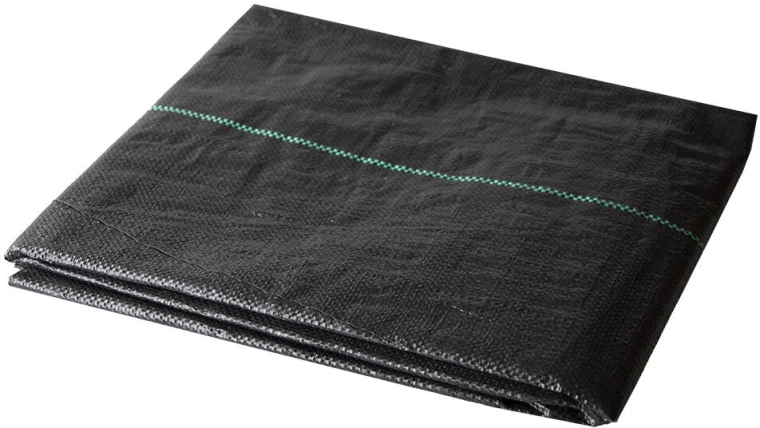 Tissu de paillage tissé de jardin 2 × 5 m, 100 g/m², noir