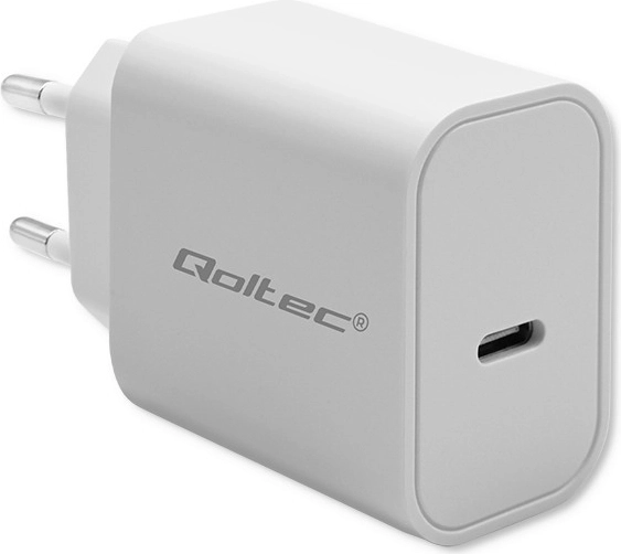 Chargeur rapide USB‑C PD 20 W blanc