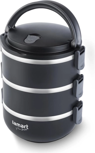 Boîte repas isotherme Lamart 1,8 l noire