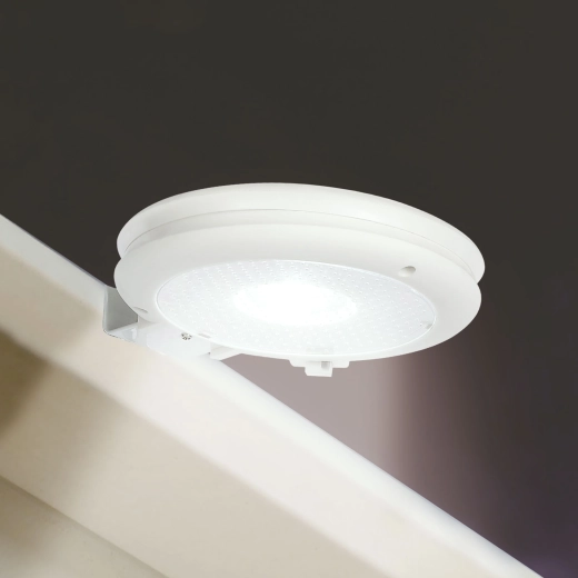 Lampe solaire pour gouttière avec 3 LED SMD blanc froid, blanche