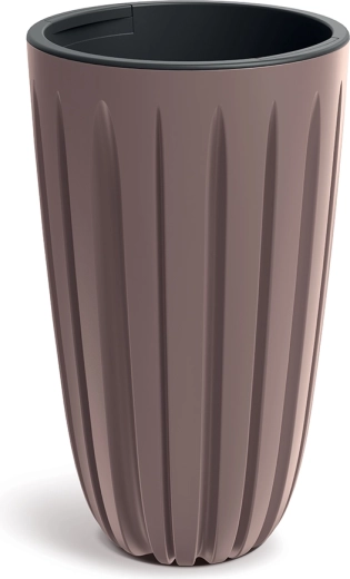 Cache-pot Wario 29 cm marsala avec insert intérieur