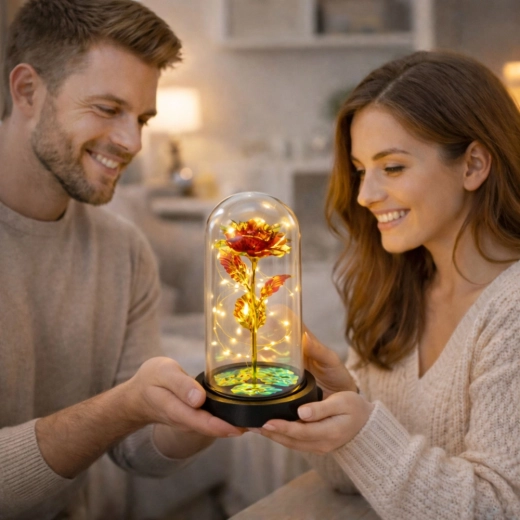 Décoration romantique avec éclairage