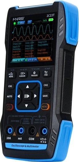 Oscilloscope portable FNIRSI 3 en 1 avec multimètre et générateur de signal