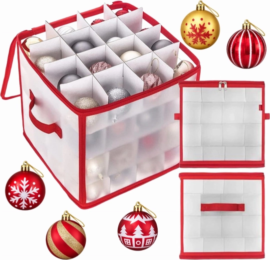 Organiseur pour décorations de Noël avec 64 compartiments