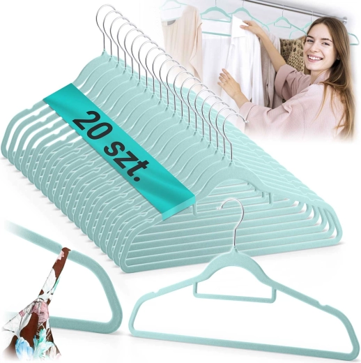 Cintres en velours pour vêtements 20 pièces MASSIDO