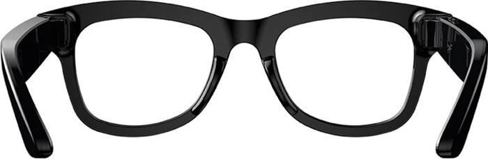 Monture noire élégante avec verres transparents pour un port quotidien