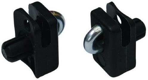 Collier pour fil tendeur en acier inoxydable, noir (10 pcs)