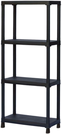 Étagère en plastique 600 × 300 × 1330 mm, 4 tablettes