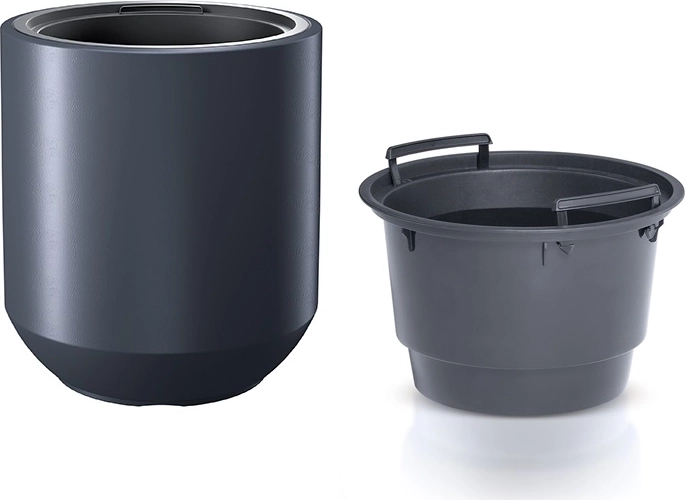 Pot de fleurs avec insert HEOS, anthracite, diamètre 39 cm