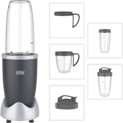 Mixeur multifonction WinningStar 900 W avec récipients de 950 ml, 700 ml et 500 ml