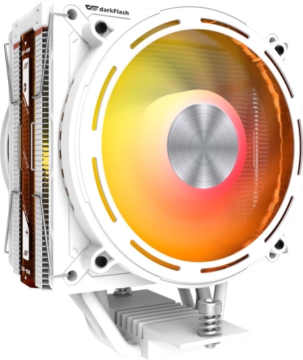 Refroidisseur CPU actif DARKFLASH E400 Plus, blanc, double ventilateur ARGB avec écran