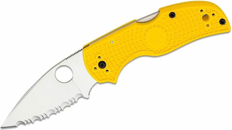 Spyderco Native 5 Salt couteau de poche 7,5 cm, jaune, FRN, lame crantée