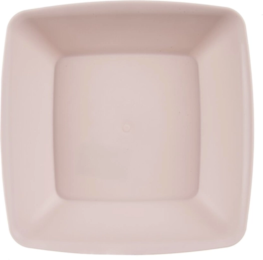 Assiette creuse carrée SANDY en plastique (UH), vieux rose, 17,5 × 17,5 cm