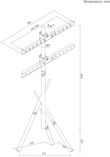 Large compatibilité avec VESA jusqu’à 600 × 400 mm