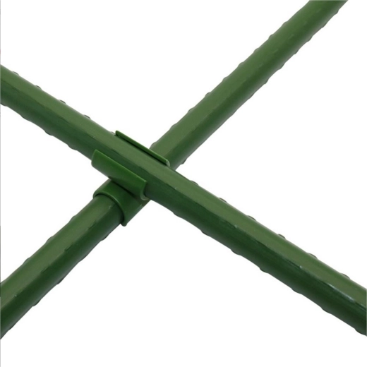 Raccord d’angle en croix pour tuteurs de jardin Ø 11 mm, vert (10 pcs)
