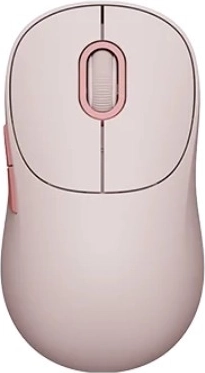 Souris sans fil rose avec clic silencieux et double connexion
