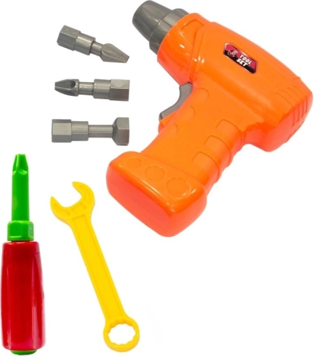 Jeu avec de vrais outils : perceuse à piles avec 3 embouts