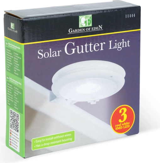 Lampe compacte à installer sur une gouttière