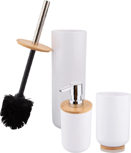 Ensemble cohérent d’accessoires pour lavabo et toilettes