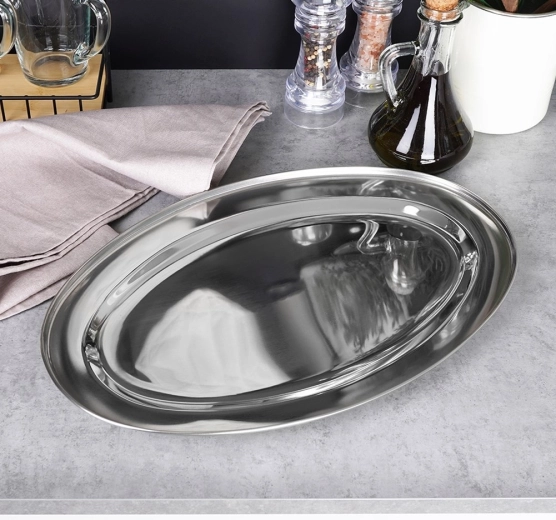Forme ovale pratique avec bord relevé