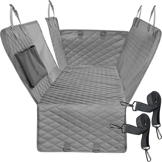 Housse de protection imperméable pour siège auto pour chien avec poche et ceinture de sécurité