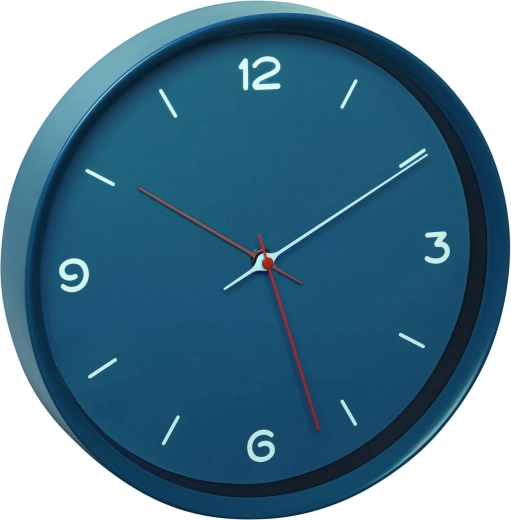 Horloge murale analogique TFA bleu pétrole