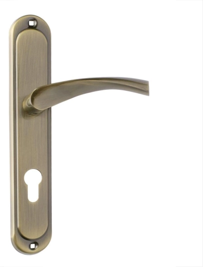 Poignée de porte ATENA avec cylindre 72, patine