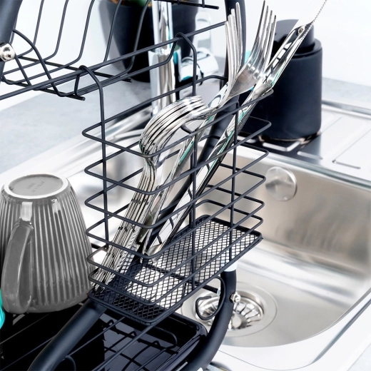 Supports pratiques et panier porte-couverts