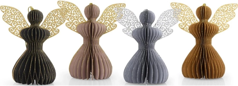 Ensemble d’anges en papier Retlux 12 cm - 5 pièces