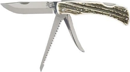 Mikov Hubert couteau de chasse pliant avec bois de cerf, 3 fonctions