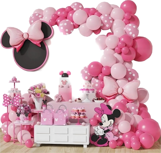 Guirlande de ballons Minnie – set de 111 pcs