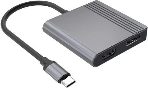 Adaptateur USB‑C vers HDMI et DisplayPort 4K 60 Hz, noir