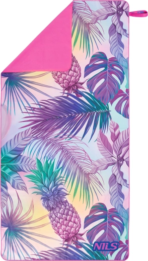 Serviette en microfibre à séchage rapide NILS Camp motif tropical ananas 160 × 80 cm