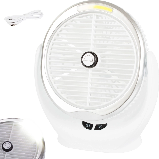 Ventilateur USB de bureau avec éclairage LED – Sans fil