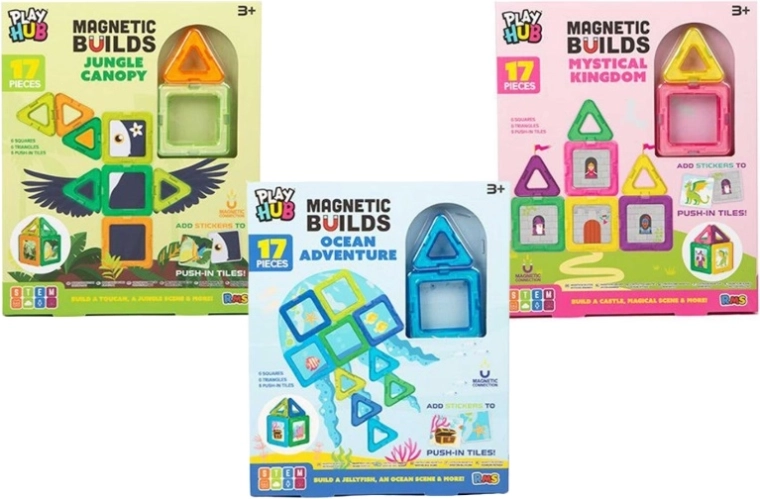 Blocs de construction magnétiques 17 pièces – images thématiques