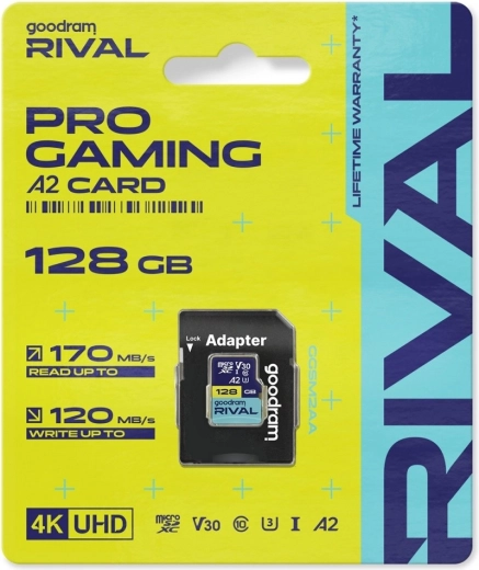 Carte microSD Goodram Rival 128 Go UHS-I V30 U3 C10 A2 170/120 Mo/s